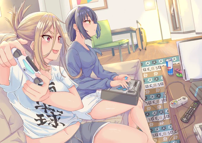 夜通しで対戦ゲームオフ会するクレアさんと苺さん
#プリコネR 