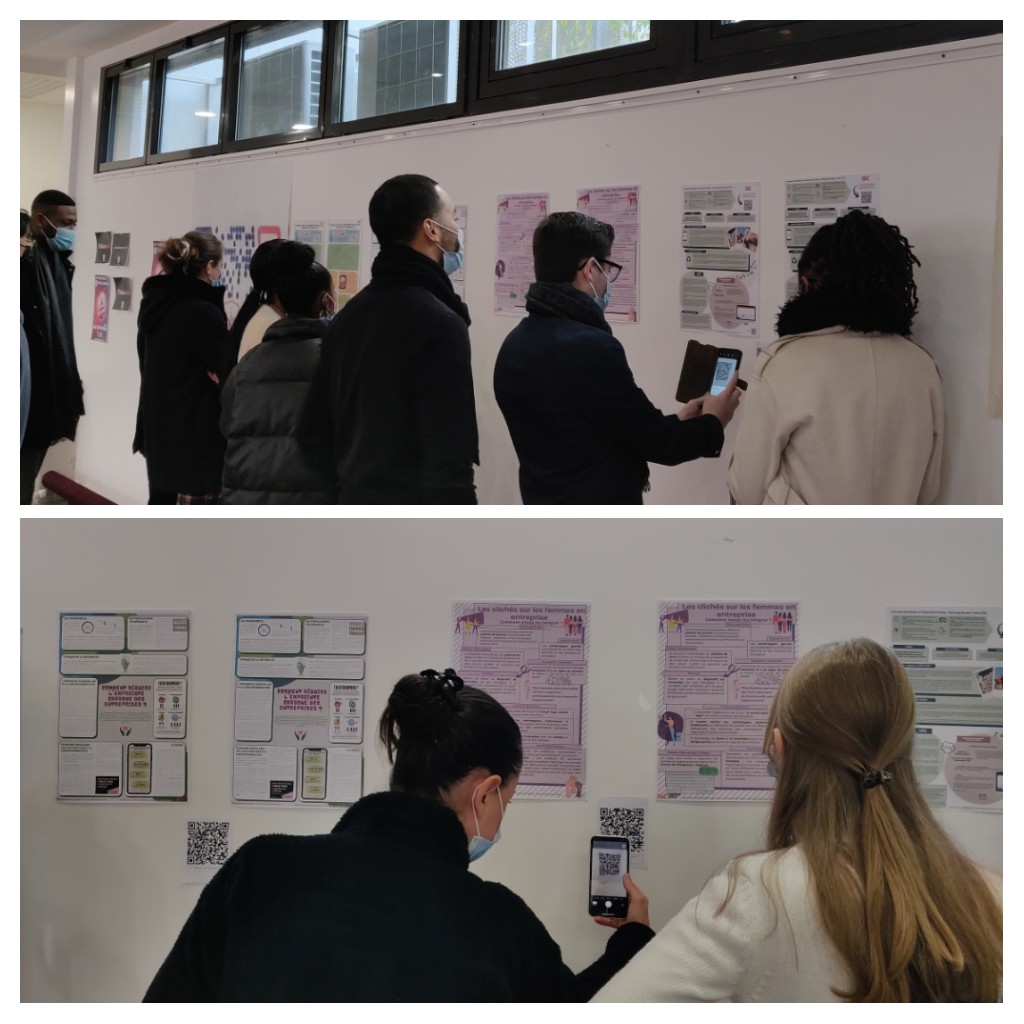 CoralieDamay's tweet photo. Le #marketingresponsable s'expose à @groupe_iscparis. Les étudiants #M2 #alternance présentent leurs posters. Des thèmes riches #pollutionnumérique #placedesfemmes #empreintecarbone  #surconsommation #communicationdigitale... https://t.co/SZlmracBAX