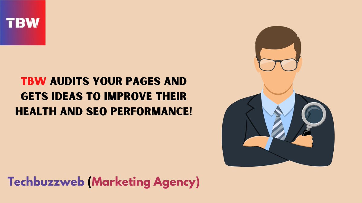 TechbuzzwebT's tweet image. @TechbuzzwebT audits your pages and gets ideas to improve their health and SEO performance!
Visit Website: techbuzzweb.com
#seo #marketingagency #digitaladvertisingagency #contentmarketingtips #contentmarketing #socialmediaexpert #socialadvertising #socialbranding