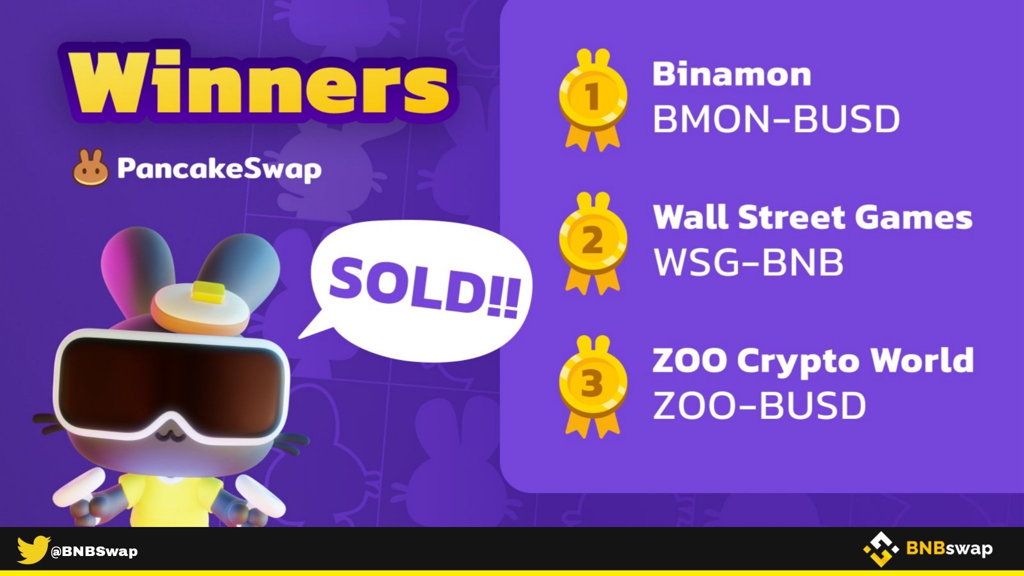 BNB Swap on Twitter "📢 Here are the PancakeSwap Farm Auction 8 Gaming