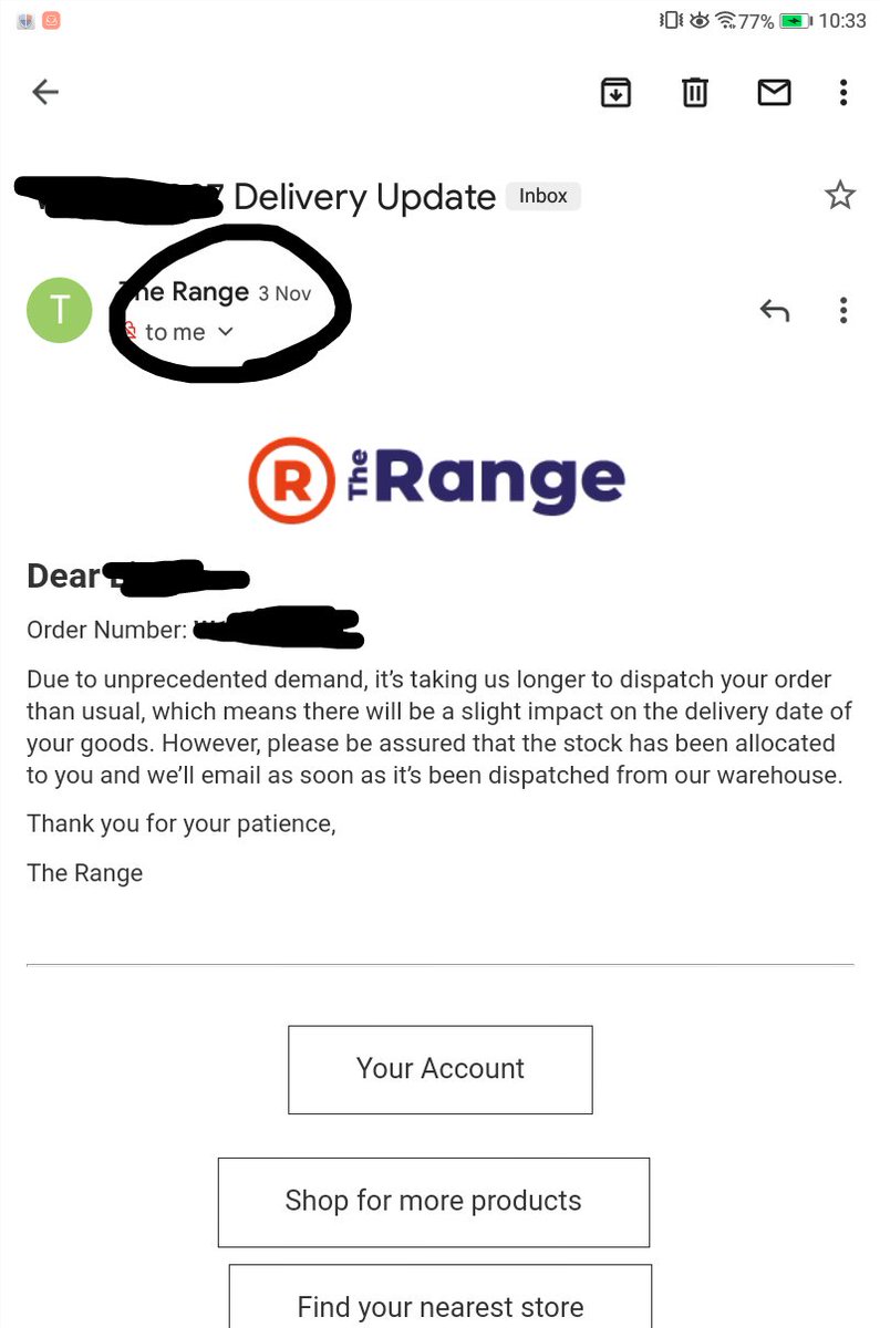 RabbitsLoveHay's tweet photo. @TheRangeUK how much longer are we expected to wait. One of the items we are waiting for is our Christmas tree. As a family we decided to donate our big tree and get a smaller one with less presents. What started out as a positive experience has turned into a negative one and https://t.co/gYGAzQxcdF