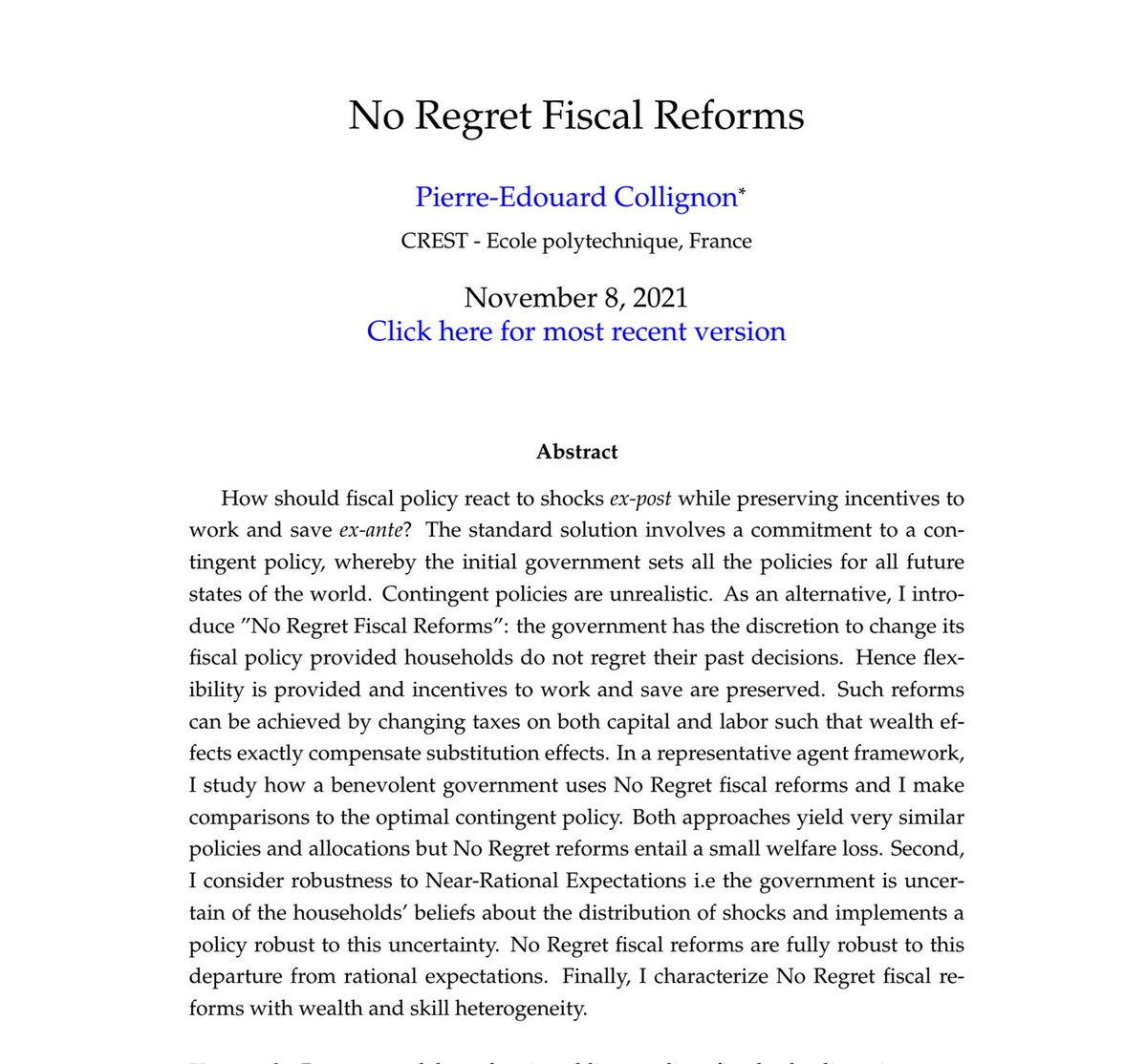 CrestUmr's tweet photo. 🚨#EconJobMarket 🎓
It is tempting to tax private wealth💰💰💰 Especially when public finances are underwater 🌊🌊🌊#Covid
In his #JobMarketPaper, @pe_collignon investigates when it should be done.
#Macroeconomics #PublicFinance #EconTwitter

👉https://t.co/0iVYh86c5f https://t.co/lzEcewGxan