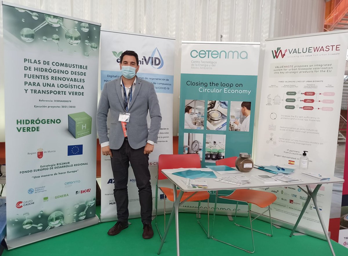 CETENMA's tweet photo. 🔋 #HydroGREEN | Nuestro proyecto 𝗛𝗬𝗗𝗥𝗢𝗚𝗥𝗘𝗘𝗡 también estuvo presente en el día de ayer en @El_Batel en la 🌱⚛️ Convención por la #innovación de la Región de Murcia 2021 INNOVAM+
Conoce el proyecto aquí 👇
https://t.co/UDL9jvt7L9
#INNOVAMrm
#RIS3 #RIS3Mur #FEDER https://t.co/TQwpDLnYUt