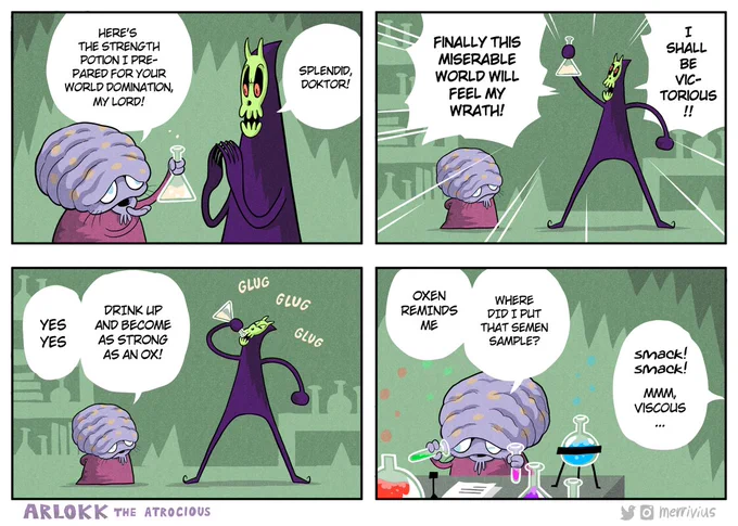 Arlokk the Atrocious 3

#comic #comicstrip #funny #webcomics #humor #cartoon #art 