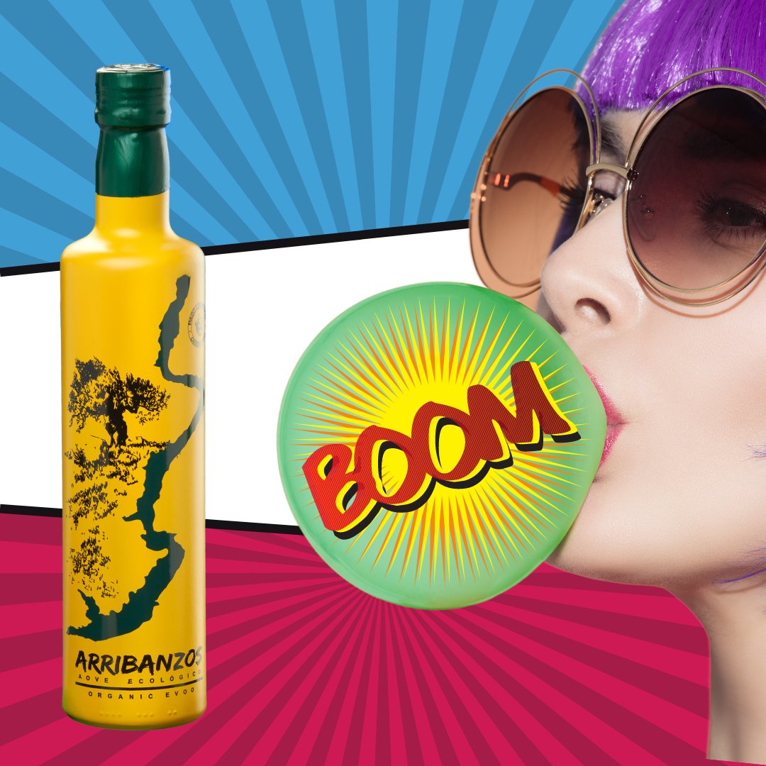 los_pago's tweet photo. 💣 BOOM!!! 
💚 AOVE Ecológico Arribanzos es una explosión de matices para nuestra boca.

#aove #evoo #popartlover #popartstyle #aceitedeoliva #Explosión #matices #pagolosbichos #arribanzos #ecológico #organic #organicfarming #productonatural  #gourmetfood #GourmetMarket https://t.co/0LQ7iAUb9L