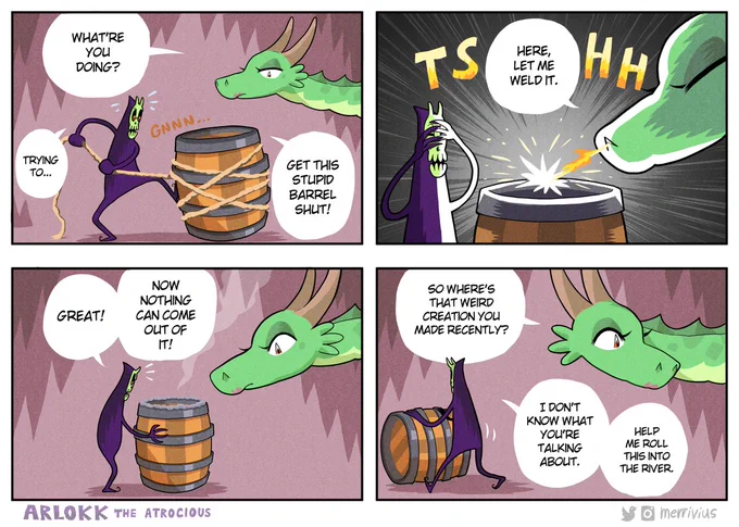 Arlokk the Atrocious 6

#comic #comicstrip #funny #webcomics #humor #cartoon #art 