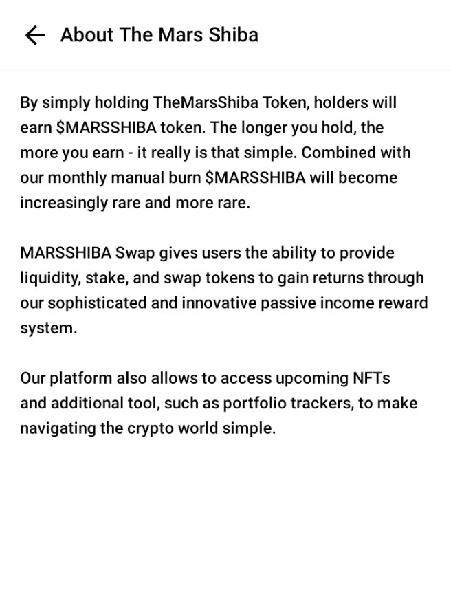 paper_handzzz's tweet photo. This is an interesting project🤔. Imagine what could happen if #MARSSHIBA got listed on an exchange? 👅👅 https://t.co/I25sPJgXdT