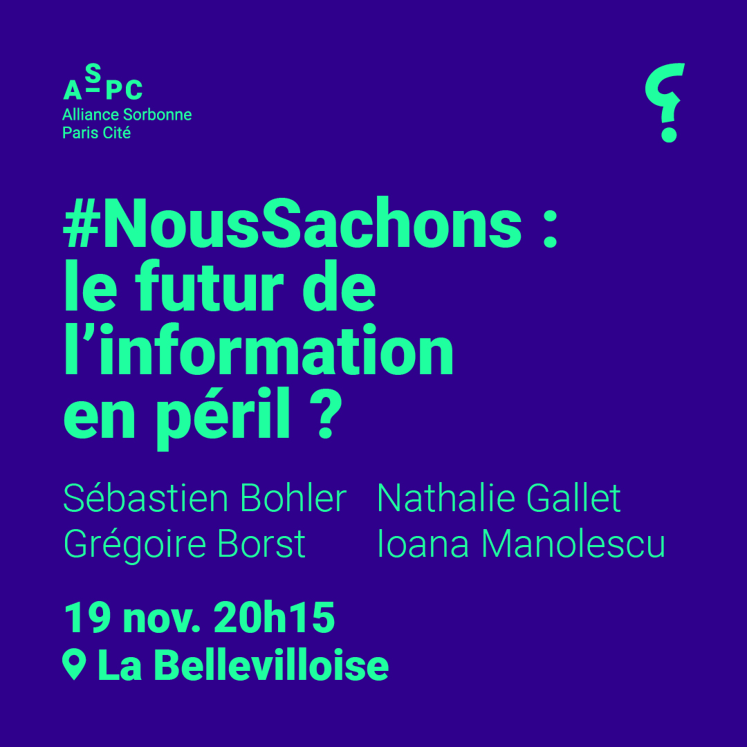 FdiParis's tweet photo. #fakenews: menace du futur? Venez en débattre au #FdiParis #algorithmes #IntelligenceArtificielle #neurosciences #journalisme @SeBohler @FrancetvNgallet @ioanamanol @lapsyde @cerveauetpsycho @Univ_Paris @Inria @franceinfoplu #vraioufake #NousSachons
👉Résa:https://t.co/rOvYsTDc2T https://t.co/F4MEgkw0be