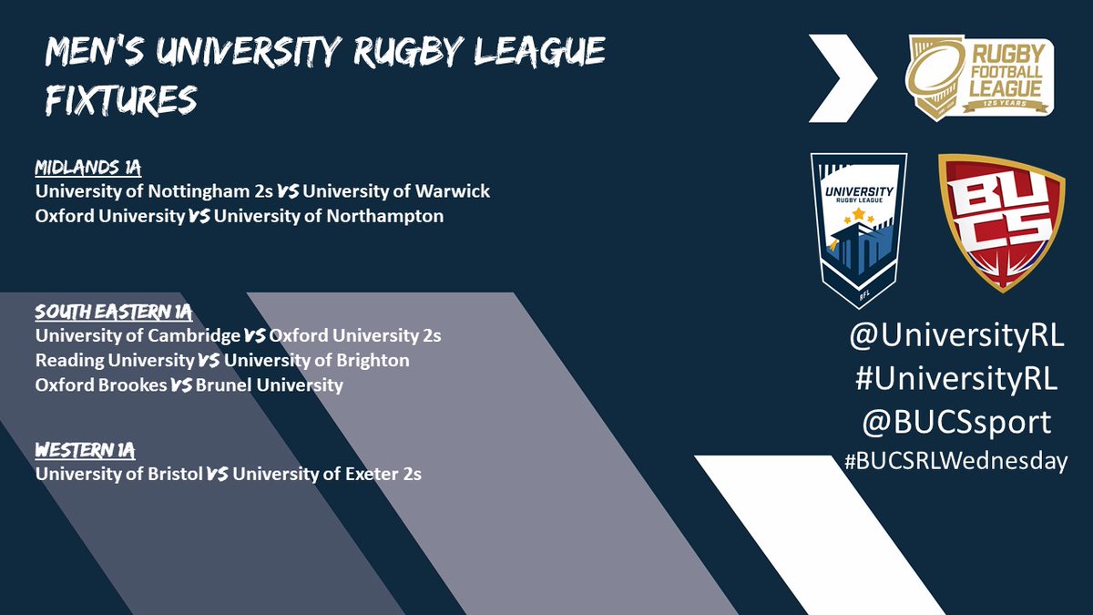 UniversityRL's tweet photo. It's #BUCSRLWednesday

Good luck to all teams playing today! Have a great game and send us your teams, scores and pictures.

Don't forget to respect your referee #NoRefNoGame 

@TheRFL @BUCSsport 

#UniversityRL https://t.co/whVdIdZx8Z