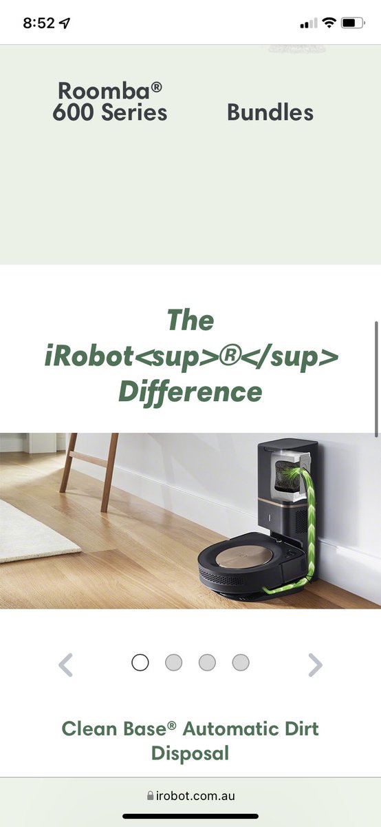 DallasMarshall7's tweet photo. @iRobot your Australian home page has an error that has slipped through testing. https://t.co/srpaVGaGQt