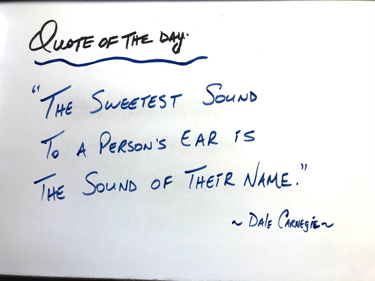 DrRandyFollett's tweet photo. #quote of the day at
LakeView Chiropractic :
“ The sweetest sound
to a person’s ear
is the sound of their name.
~Dale Carnegie ~
#SayMyName
#TalkDontText
#Health
#Hope
#Chiropractic https://t.co/eYEw2OnBVj