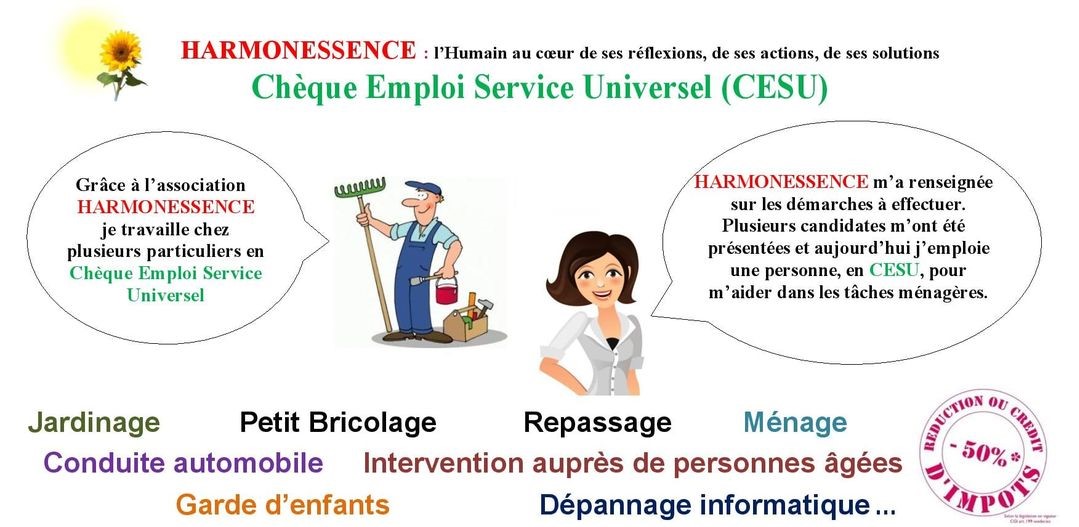 Harmonessence80's tweet photo. Vous souhaitez employer une personne pour vous aider dans votre quotidien : ménage, repassage, garde d’enfants, espaces verts, petits travaux de bricolage…
L’association Harmonessence vous renseigne sur le CESU,et vous met en lien avec des candidats. Tél: 03.22.27.21.39. https://t.co/C2ycOWDVo0