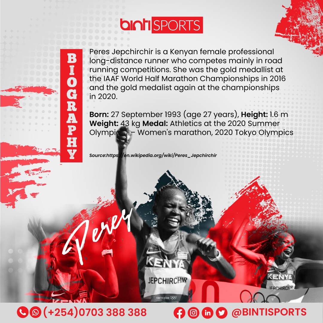 BintiSports's tweet photo. Today we highlight on @PeresJepchirch3, 2020 Tokyo Olympics gold medalist in the women's marathon and recently won the New York City Marathon. She is the first woman to achieve this in a span of one year.
We celebrate you🎊🎉 https://t.co/xHL9MgOd4A