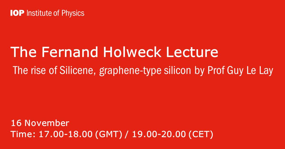 PhysicsNews's tweet photo. Coming up at IOP: join us for the Fernand Holweck Lecture, which will be given by 2020 Medal and Prize winner, Prof Guy Le Lay.

To find out about all IOP’s events and conferences, visit: https://t.co/B1ijvSDgNf https://t.co/iM3vykvEDX