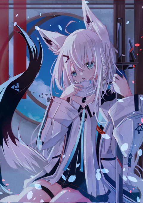 「天命の名のもとに───。」───白上フブキ
#絵フブキ
#hololiveALT 
 #勝手にホロメンオルタナティブ 