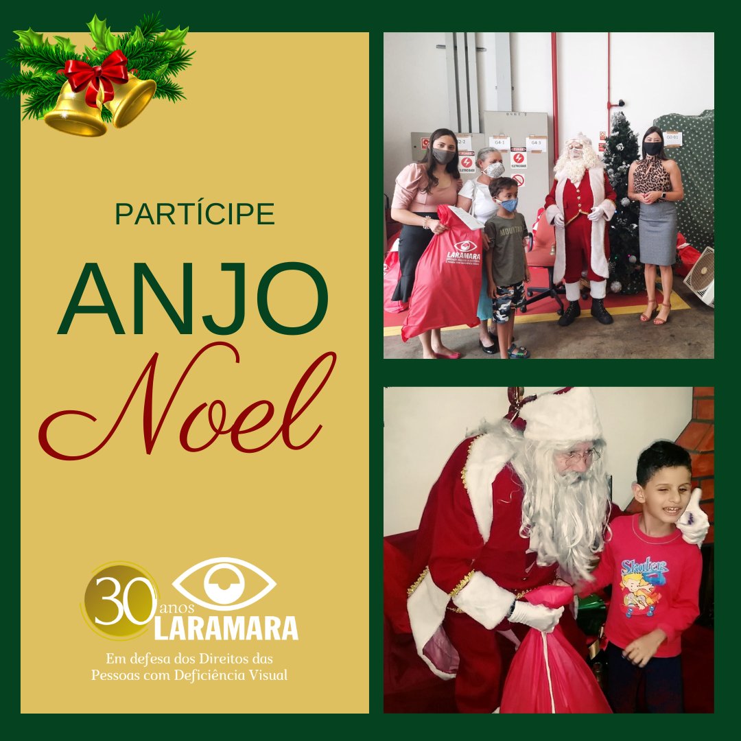Na Laramara, já começamos a organizar esse momento tão especial para nossas crianças, seja um Anjo Noel neste NATAL 

Acesse: laramara.org.br/campanha-anjo-… e saiba como ajudar ou envie uma mensagem dizendo QUERO COLABORAR para WhasApp: (11) 4637-0150

#Laramara #Anjonoel #Ajudar #Natal