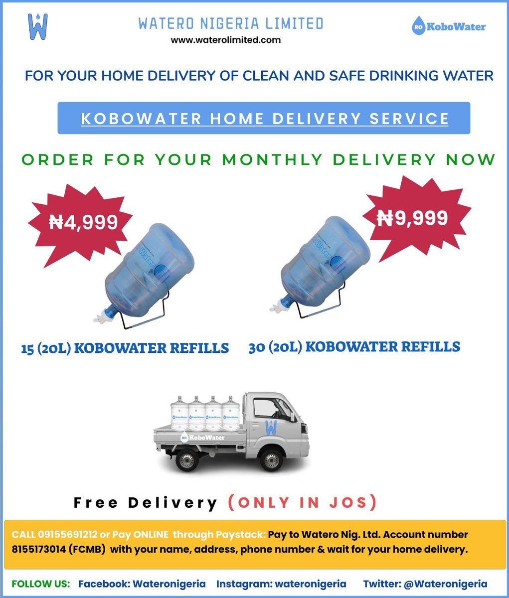 gabbyriel's tweet photo. Water is Life! Always drink clean and safe water. #KoboWater 'Kombo' and 'Super Kombo' are now available in stock. Order yours now and enjoy free home delivery service. Let's stop the proliferation of single-use #plastic wastes with #KoboWater refill. https://t.co/SiPGCUYtDK