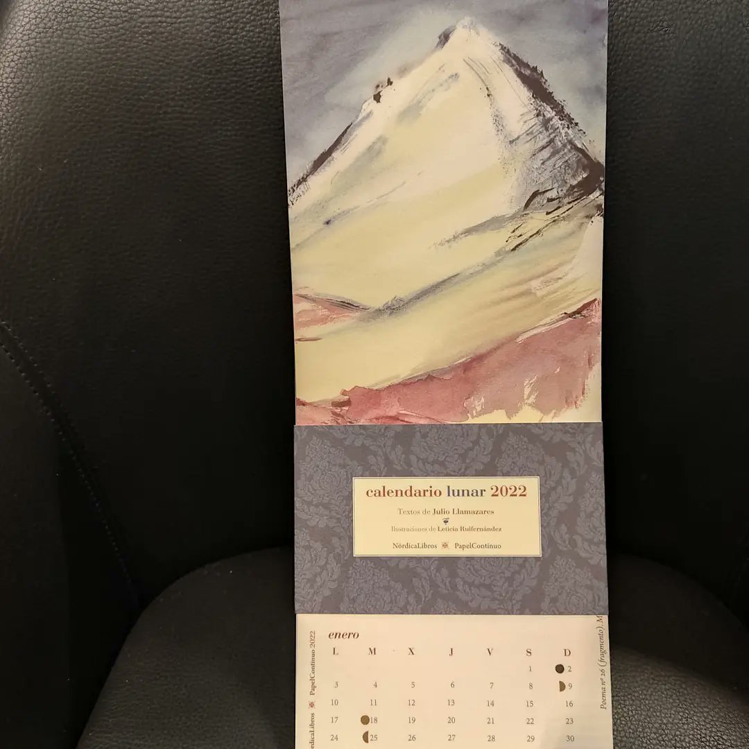 F2Work's tweet photo. Ya está aquí el Calendario Lunar 2022. Con preciosas ilustraciones de Leticia Ruifernandez y textos de Julio Llamazares. Ven a por el tuyo a F2work Estudio. Te esperamos! https://t.co/EPsEWGKnL8