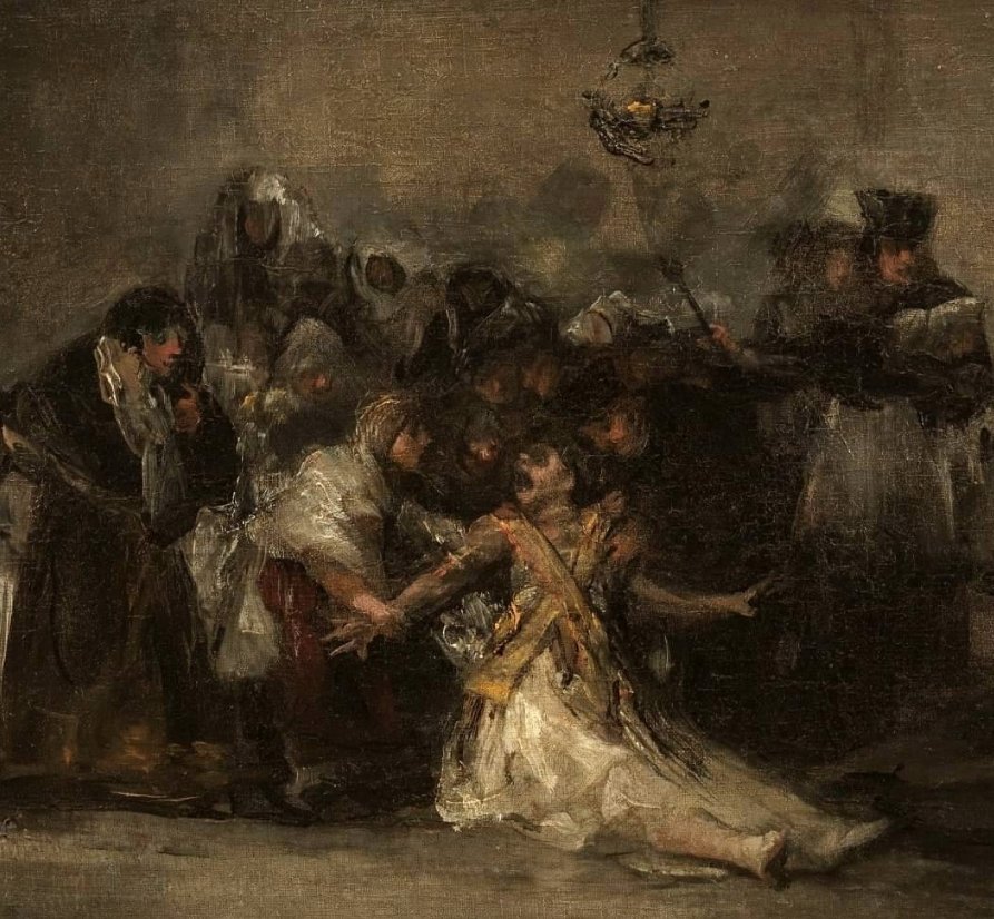 RT @Fooros: Francisco Goya, (exorcism of a woman possessed by a demon). https://t.co/v9na6v7Fte