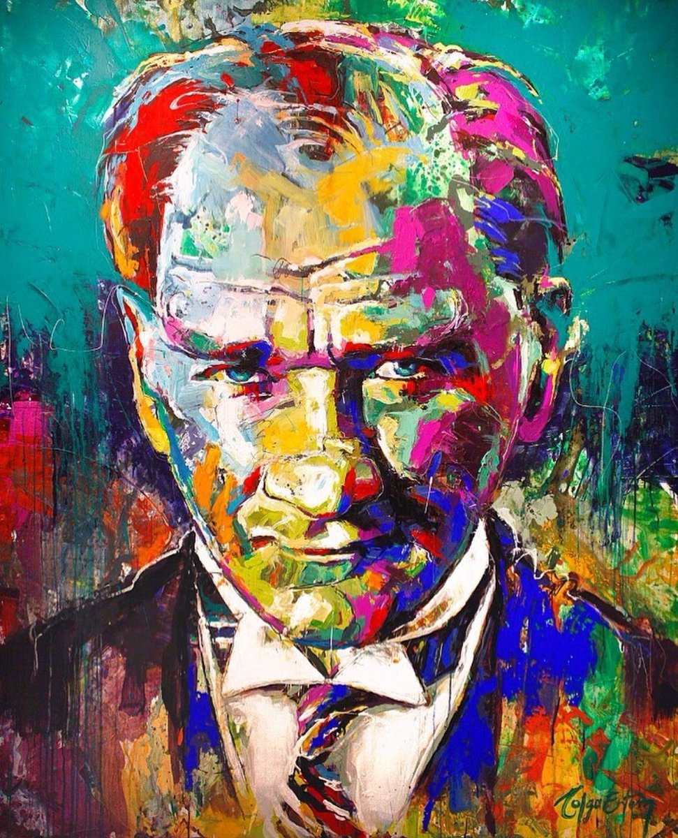 bubisanatcom's tweet photo. Ressam Tolga Ertem'in "Ben Mustafa Kemal" adlı serisi.

#10Kasım https://t.co/OIQqesYzfH