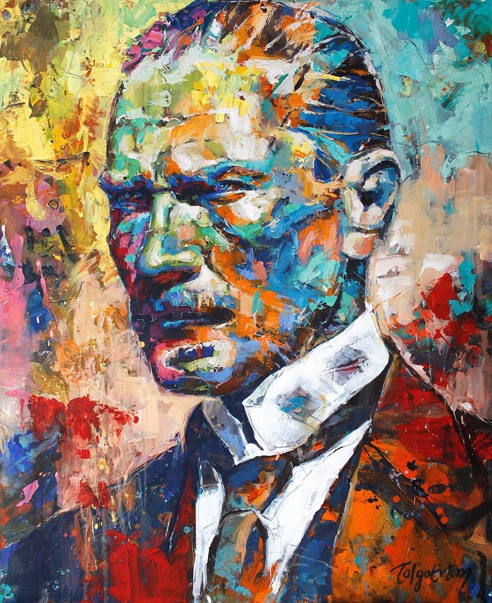 bubisanatcom's tweet photo. Ressam Tolga Ertem'in "Ben Mustafa Kemal" adlı serisi.

#10Kasım https://t.co/OIQqesYzfH