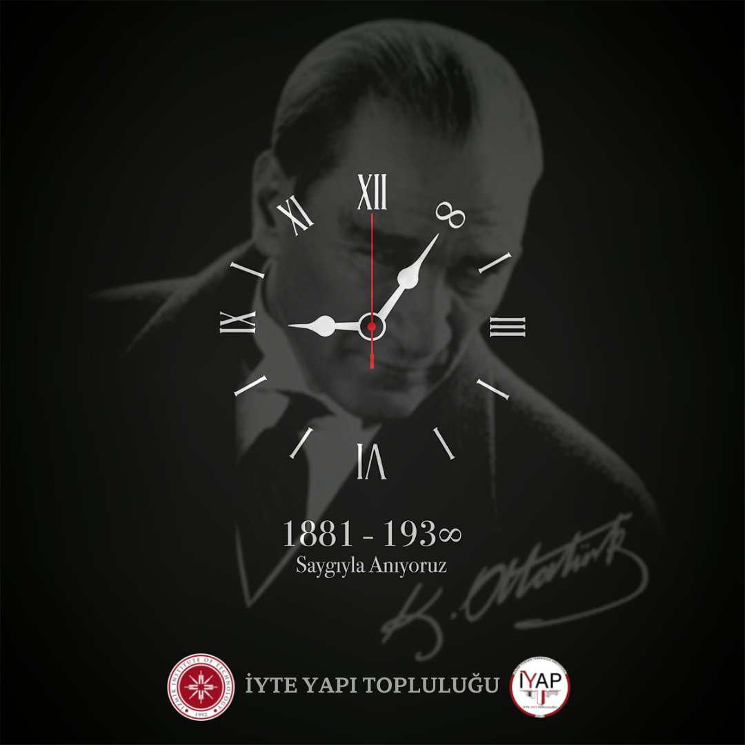 Saygı, özlem ve minnetle anıyoruz.
•
•
#10kasım #MustafaKamalAtaturk #iyte #iyteyapi