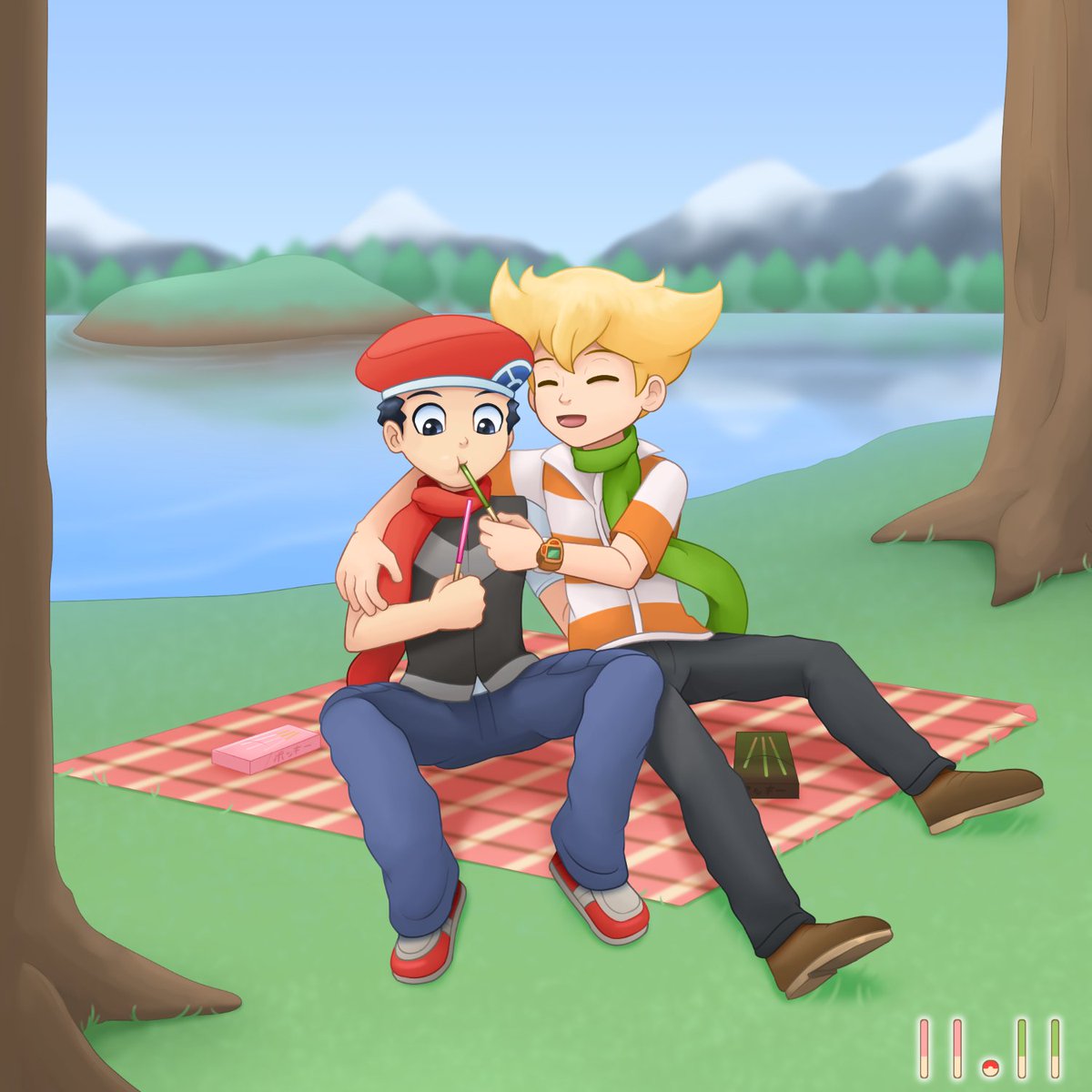 NuggetsDay's tweet photo. It's a good day to enjoy some Pocky with friends. https://t.co/zAiTYrfba7