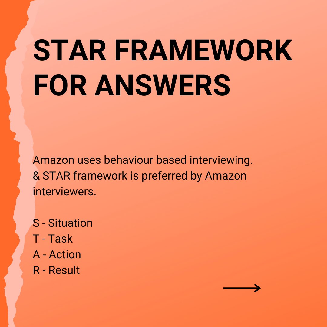 Prepare for your Amazon Interview 💯
Focus on 👇
🔹 Why Amazon
🔹 Leadership Principles
🔹 Use STAR Framework
🔹 Give Data Driven Answers
Why do you want to join Amazon? Tell us in the comments
•
•
•
•
•
#Amazon #LeadershipPrinciples #EmergingCareers #InterviewPreparation