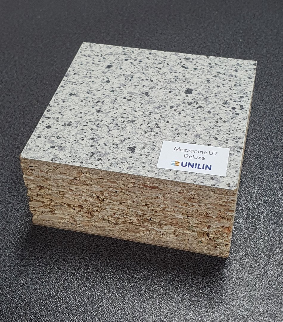 Unilin Panels' Mezzanine Deluxe flooring is an innovative and exciting product. Sustainably made from recovered wood, this 38mm particle board flooring is finished with a flame-retardant, slip resistant and wear resistant surface. 

#unistor #unilin #innovation #sustainability