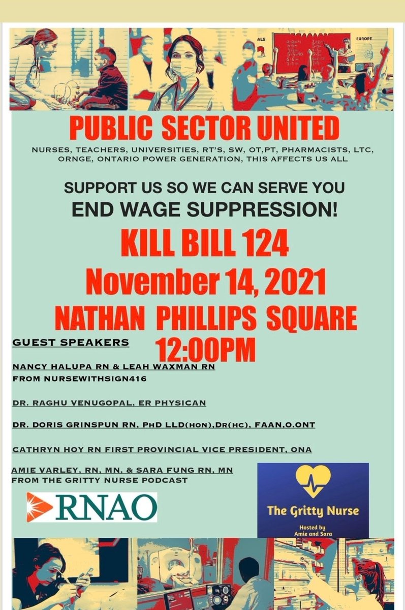 DorisGrinspun's tweet photo. @ElleMCB1 @NursesOntario @GrittyNurse JOIN US @RNAO @NurseWithSign @NursesWant @beyondthebedpan
THE MORE of us that come this Sunday the faster Premier @fordnation will #RepealBill124
PLEASE COME #SOS‼️🔥‼️🔥‼️🔥
#NursingRevolution ‼️🔥‼️🔥‼️🔥
#SpeakingOut4Nursing #SpeakingOut4Health https://t.co/lffDEHo1jz
