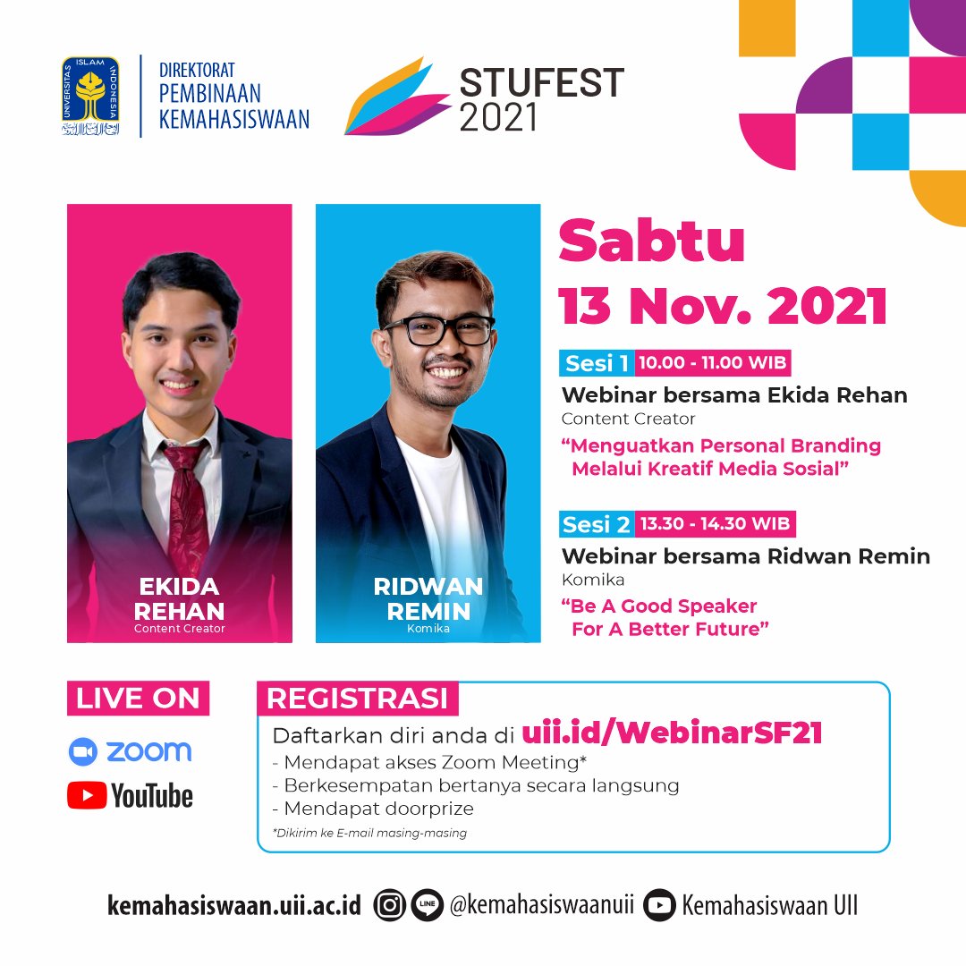 dpkuii's tweet photo. WEBINAR STUFEST~

Daftar di https://t.co/6cFdWtThji https://t.co/aeCbTBYNsT