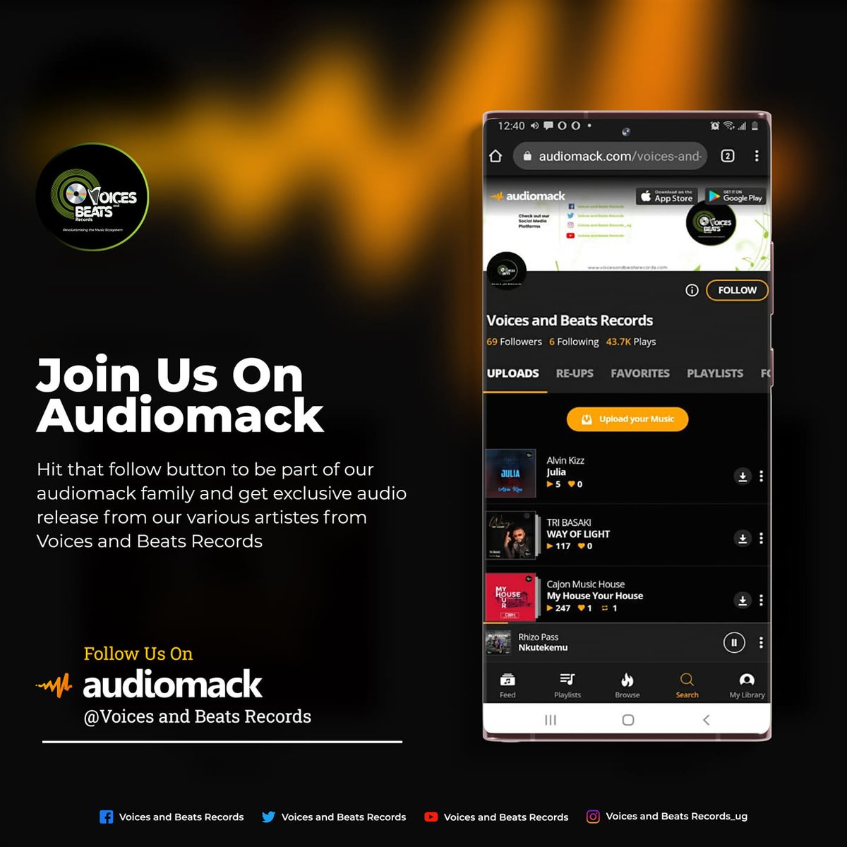 VoicesAndBeats's tweet photo. #audiomack
Follow us for exclusive releases from a catalogue of our talented artists
https://t.co/pSLvtbA1R9
#voicesandbeatsrecords #audiomack #VBrecords #wednesdayvibes https://t.co/15XD2t6QT9