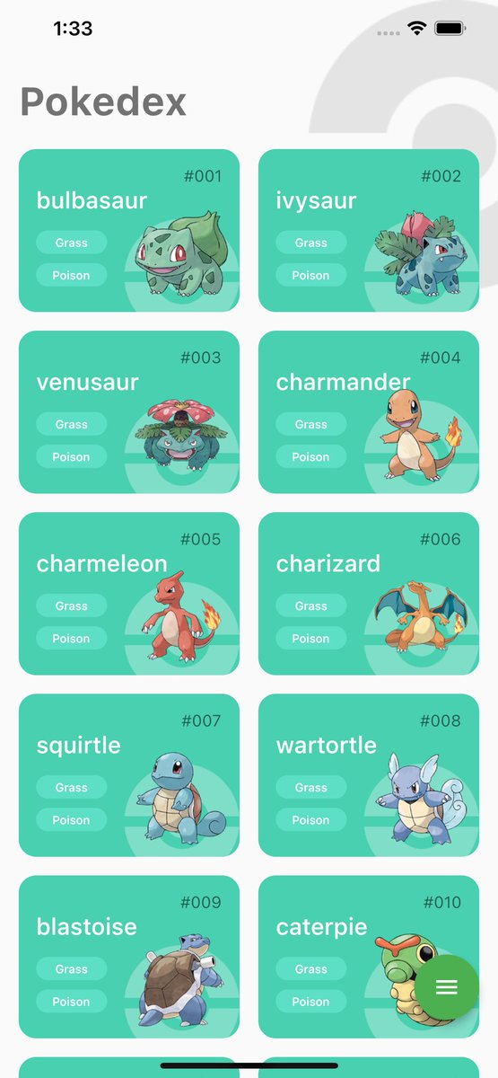 kugajuan's tweet image. Avanzando de a pocos mi #Pokédex con el #pokeApi de Pokémon. #dart #flutter #getx