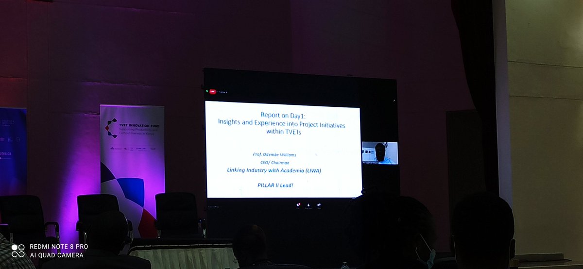 Welcome to day two of the <a href="/CICan_Kenya/">CICan In Kenya</a> #Applied research forum. 
We start the day by listening to our chairman prof. Ddembe Williams presenting on insights and experiences into project initiatives within TVETs.
<a href="/IDRC_CRDI/">IDRC | CRDI</a>
<a href="/liwatrustkenya/">LIWA Programme Trust</a>