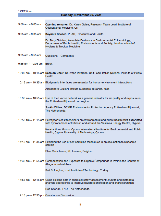 CII_CY_Health's tweet photo. 🔰The program of the International Exposome Conference 2021 is now available! Check it out here: https://t.co/Vcqol0u04g #exposome #health #industrial #conference https://t.co/fhNIpJIpHf