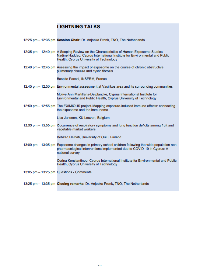 CII_CY_Health's tweet photo. 🔰The program of the International Exposome Conference 2021 is now available! Check it out here: https://t.co/Vcqol0u04g #exposome #health #industrial #conference https://t.co/fhNIpJIpHf