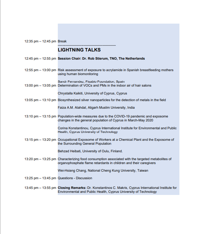 CII_CY_Health's tweet photo. 🔰The program of the International Exposome Conference 2021 is now available! Check it out here: https://t.co/Vcqol0u04g #exposome #health #industrial #conference https://t.co/fhNIpJIpHf
