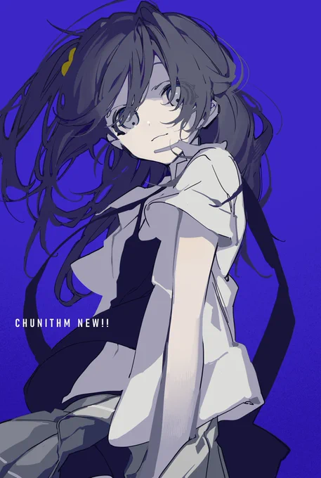 CHUNITHM NEWの稼働カウントダウンに七海あおい描かせていただいたので記念に七海あおい描きました 