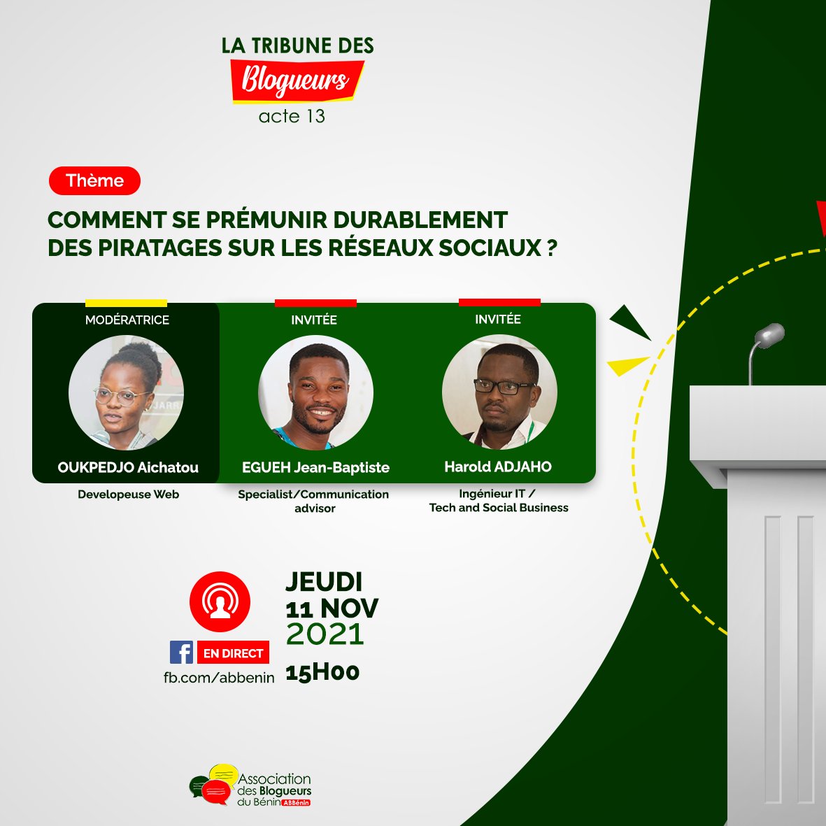 EmmanuelGanse's tweet photo. Les RS, c'est trop doux, mais on n'est jamais trop prudents. Un mauvais lien cliqué, un code communiqué par erreur, et votre vie devient un cauchemar. Prenez le RDV avec @harold_ach, @Missinwa et @OUKPEDJOAichat2 pour connaître les astuces qui protègent vos comptes.
#Vòbóɖɔ̀229 https://t.co/otjq55tYlM