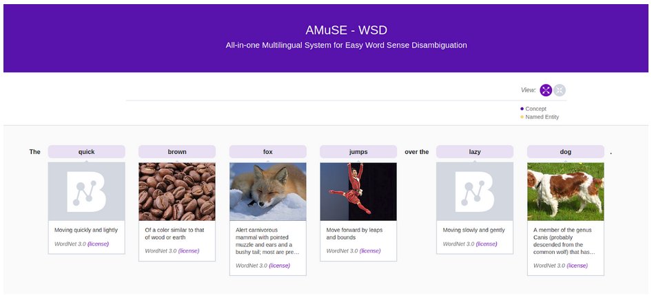 SapienzaNLP's tweet photo. Multilingual neural #WordSenseDisambiguation? AMuSE-WSD works in 40 languages: Web+API+Docker! #NLProc @ERC_research
#europeanlanguagegrid
🌴#EMNLP2021 demo w/@Babelscape @RiccardoRicOrl @ConiaSimone Brignone @f_cecconi @RNavigli
https://t.co/VZpg8Ux8V4
https://t.co/A9ZiDx2sIu https://t.co/onh8OFaKso