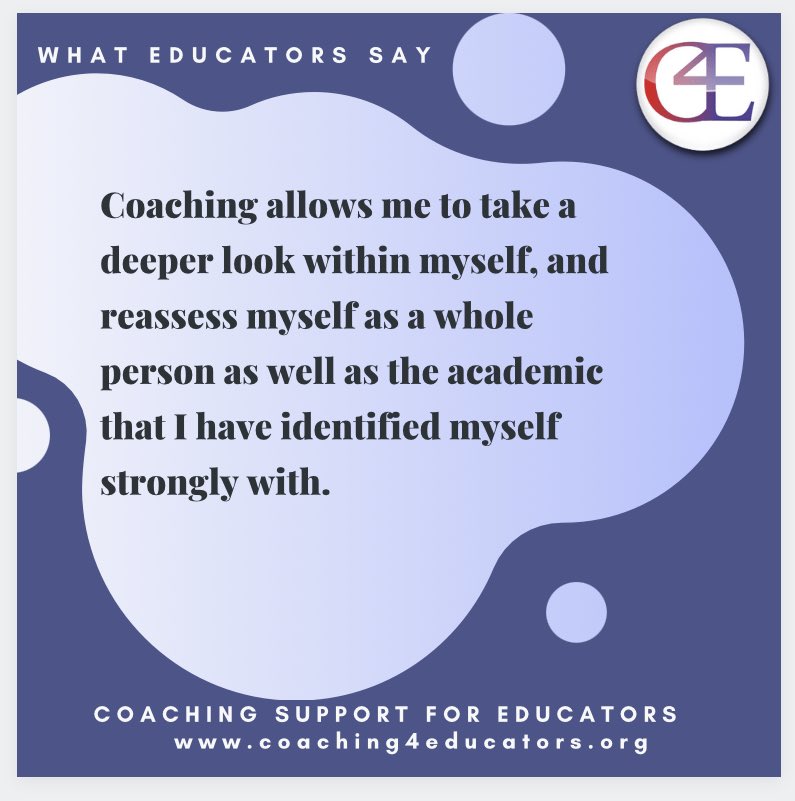 Coach4Educators's tweet photo. #coaching4educators 
#personalsupportforteachers
#learningadventure 

Educators around the world are benefitting from coaching with #C4E coaches.  Read their thoughts here… https://t.co/oDVtWxr2iD