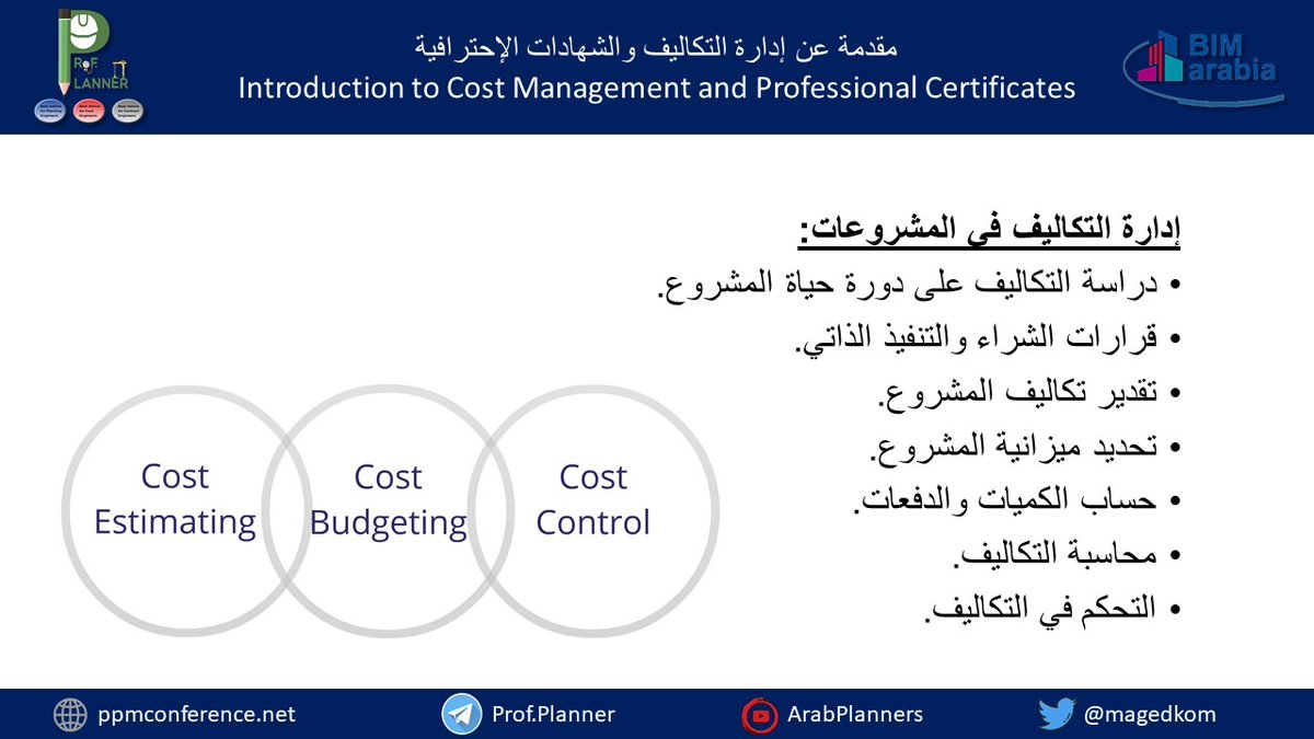 magedkom's tweet photo. Cost Management (Measurement, Accounting & Control)
الحصر والمحاسبة والتحكم
EVM (English): https://t.co/ApzvZFzjLz
The course in Arabic: https://t.co/cqVhrX5dOJ
#profplanner #costmanagement #earnedvalue #quantitysurveying #pmp #ccp #pmi #aacei #RICS #ciarb #RSmeans #accounting https://t.co/PCjK0DnQ5t