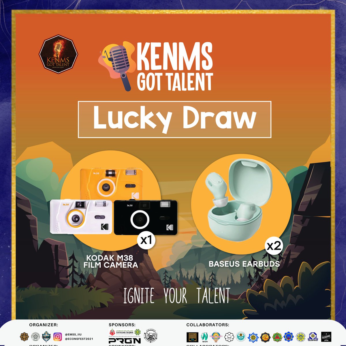 ✨ KENMS GOT TALENT LUCKY DRAW ✨

 Assalamualaikum and hello everyone! We have something special for you!🥳

In conjunction with the KENMS Got Talent Finale which will take place soon, we have come up with a new lucky draw! 🤩