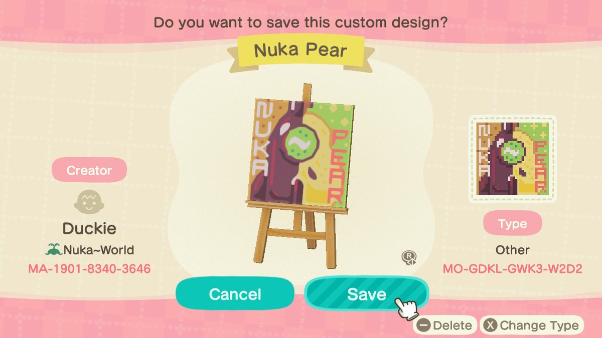 Digital_Duckie's tweet photo. I spent tonight working on the Nuka Pear design after some inspiration struck yesterday. It's ready for download so enjoy! https://t.co/69uCr3cibV
