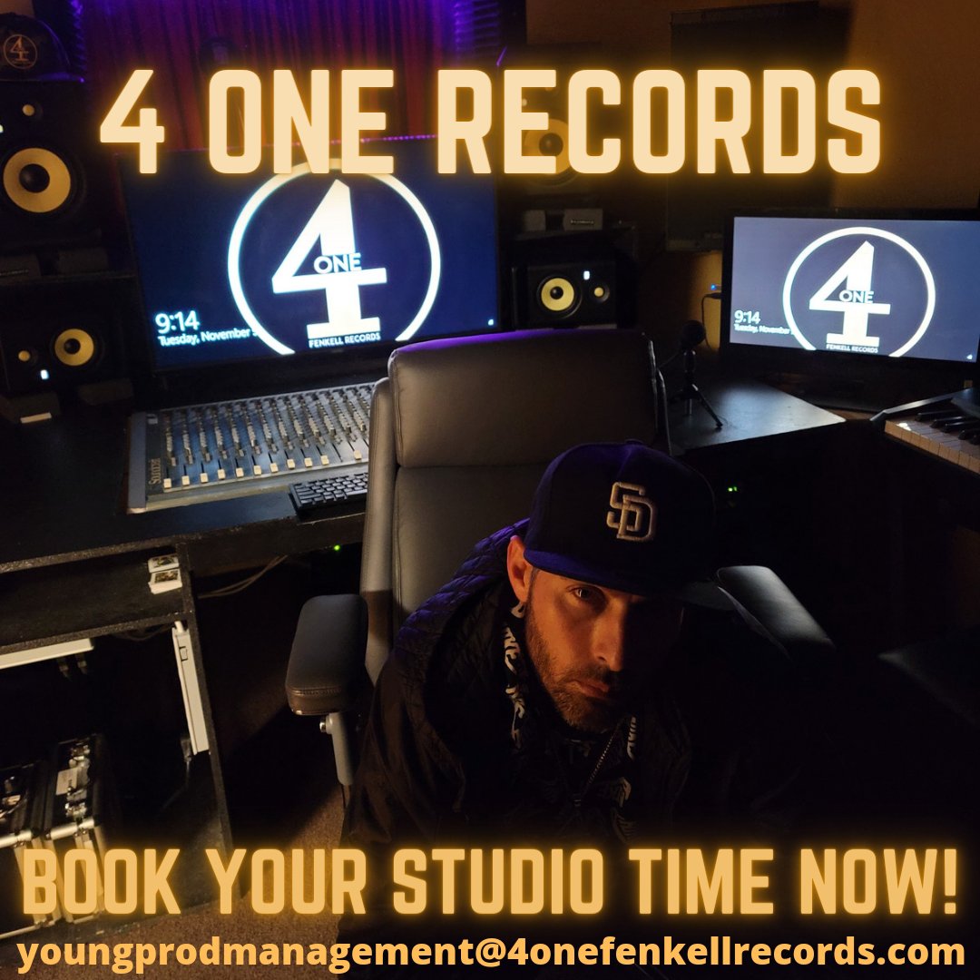 youngprod's tweet image. Looking for a studio to get your next project done? Book your time 4 One Fenkell Records today. Mixing and mastering available! As well as Music Video Production. #41fa #youngprodmanagement
youngprodmanagement@4onefenkellrecords.com