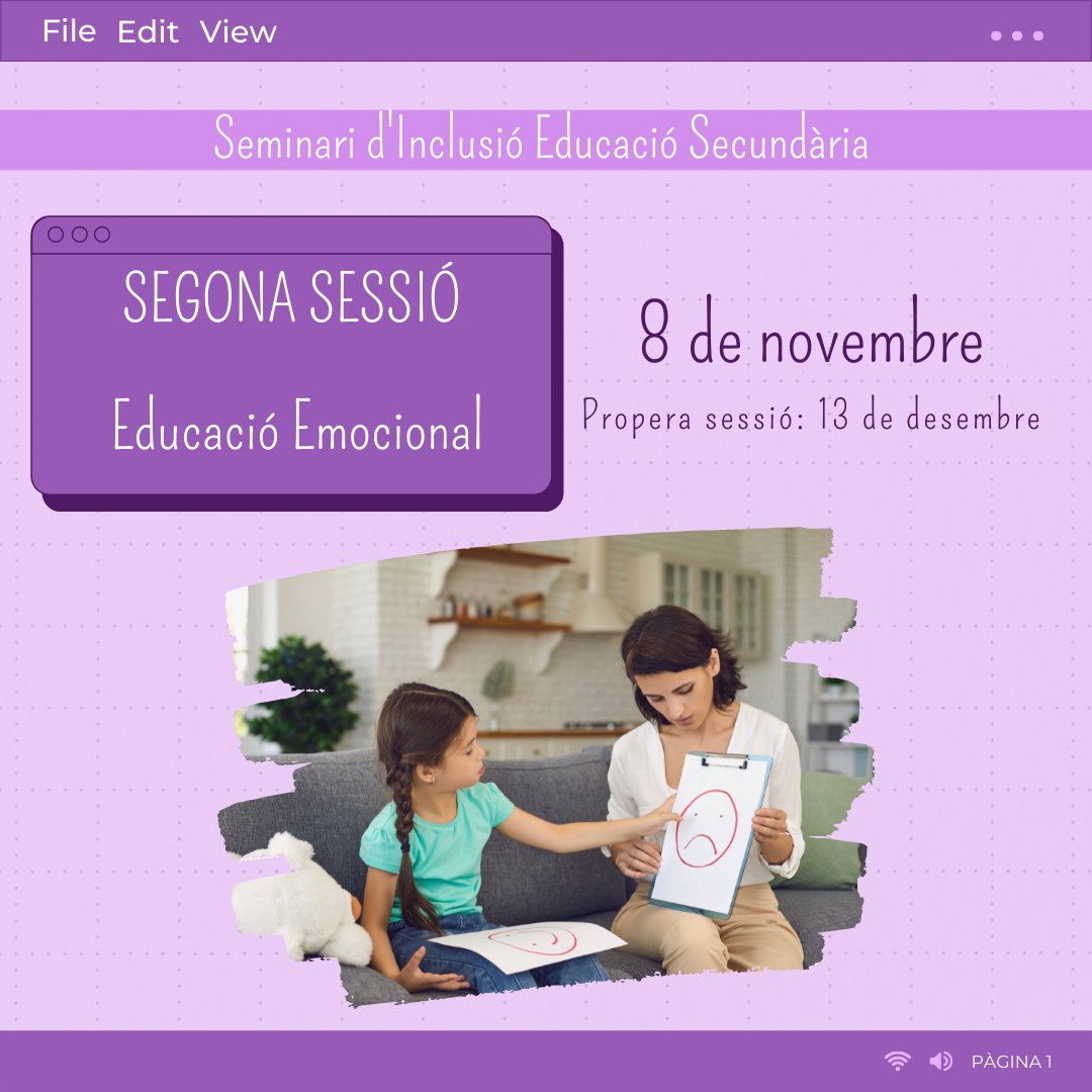 eap_b34's tweet photo. El 8 de novembre ha tingut lloc la segona sessió del seminari d’inclusió per a professionals de l’educació secundària, relacionat amb l’educació emocional. 
#inclusió #educació #educaciósecundària #educacióinclusiva #educacióemocional #sabadell #eap #serveieducatiusabadell https://t.co/NlSkrRZotV