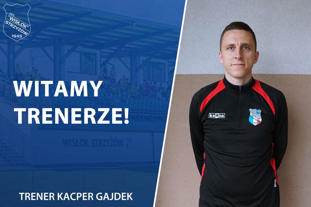 WislokStrzyzow's tweet photo. Kacper Gajdek nowym trenerem Wisłoka Strzyżów! 🔵⚪🔴

Informujemy, że trenerem drużyny seniorów został Kacper Gajdek! Nowy "sternik" niebiesko-biało-czerwonych ma 35 lat.

Witamy na pokładzie trenerze i jesteśmy przekonani, że razem przeżyjemy wiele wspaniałych chwil! ⚽✅ https://t.co/m4YiubKD0Q