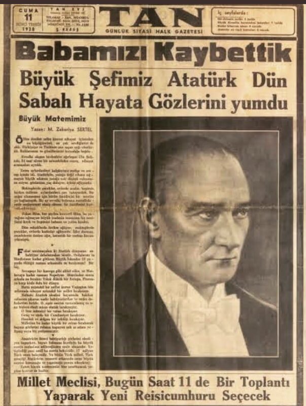 K A L B İ M İ Z D E S İ N ❤️   Baba
#10Kasım                        #10kasim1938