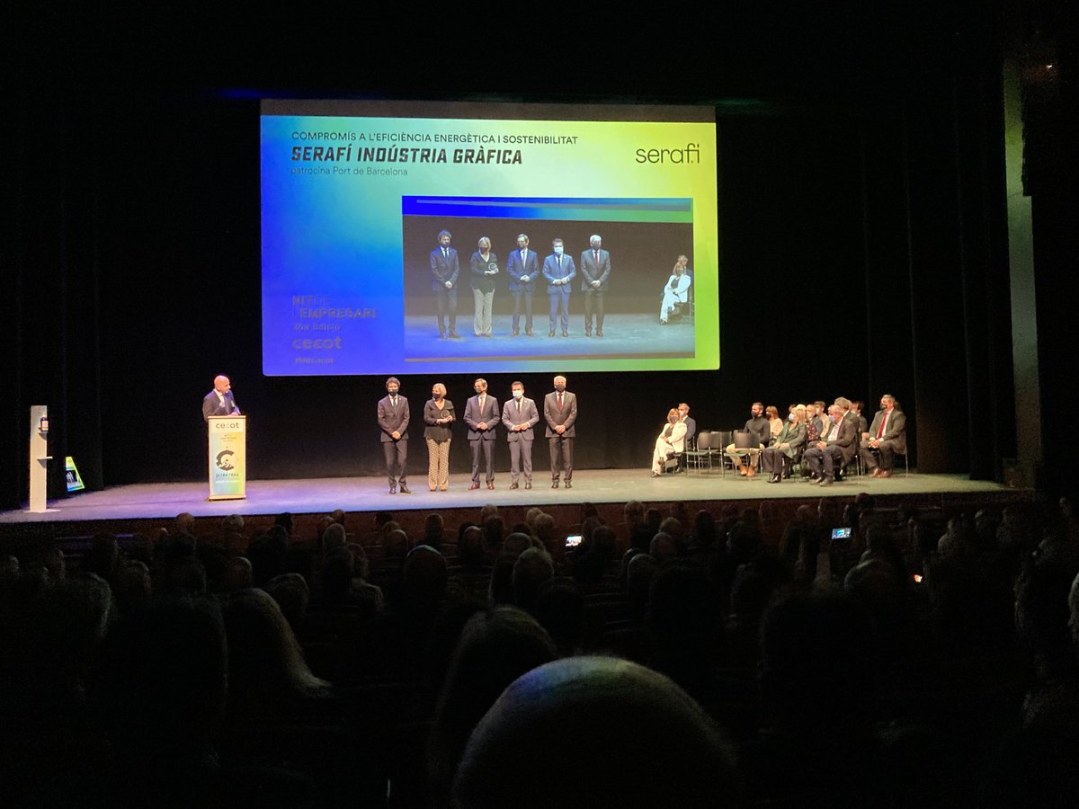 La nit de l’empresari de ⁦<a href="/PatronalCecot/">Patronal Cecot</a>⁩ va premiar ahir merescudament a ⁦<a href="/serafi_igp/">Serafí ind. gràfica</a>⁩. Felicitats ⁦<a href="/Jaume_Gazquez/">Jaume Gázquez</a>⁩ i a la també premida IMC TOYS, ambdues membres del plenari de ⁦<a href="/CambraTerrassa/">Cambra de Comerç de Terrassa</a>⁩. Felicitats també per l’organització i discurs del P. Abad
