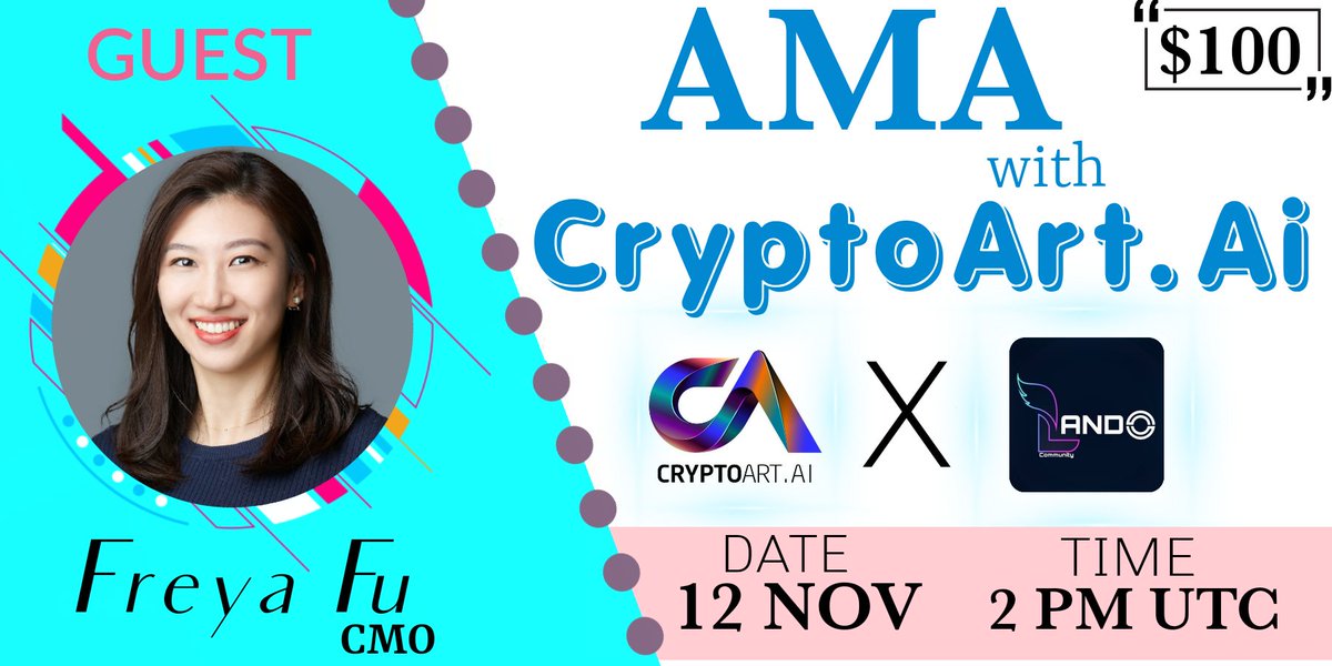 LandoCommunity0's tweet photo. LANDO COMMUNITY  will host #AMA with Crypto https://t.co/rItmqvRbjB on 12 Nov at 2 PM UTC. 
🎁 Reward pool :$100 BUSD
🏠 Venue : https://t.co/1Ana1X3hvG
Rules 
1️⃣.Follow:https://t.co/XedAFaHY6V
2️⃣.Follow:https://t.co/7HtCZCJOXi
2️⃣. Like, Retweet,tag 3 friend &amp; send your question https://t.co/WI8kkUzQNj